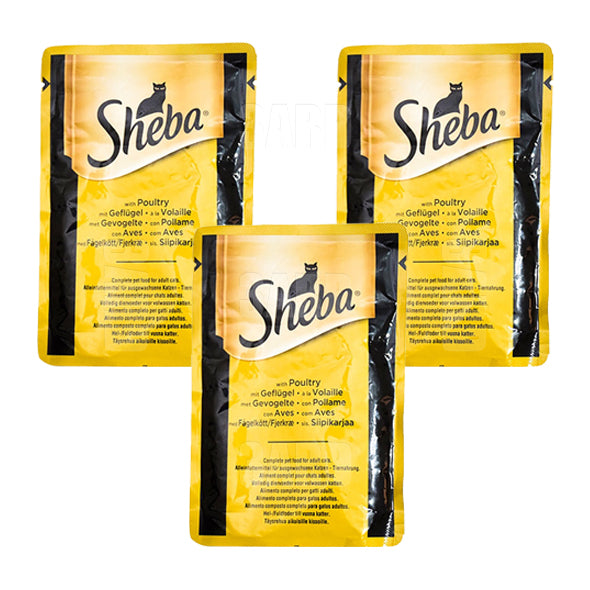 Sheba Wet Food Cat Poultry 85g - Pack of 3