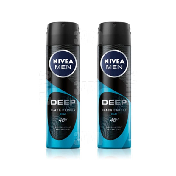 Nivea Spray for Men Deep Beat 150ml - Pack of 2