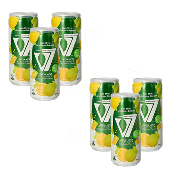 V7 Sparkling Drink Lemon Mint 300ml - Pack of 6