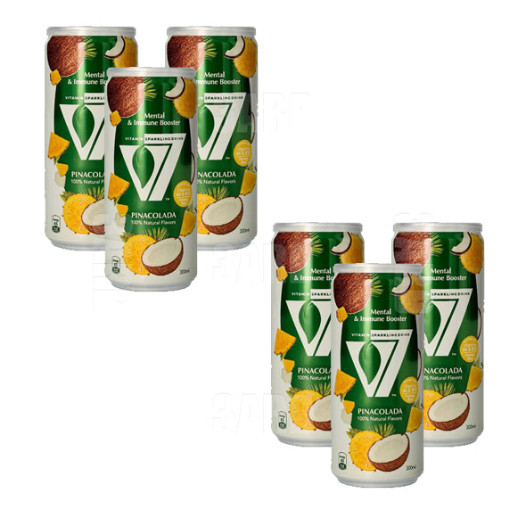 V7 Sparkling Drink Pinacolada 300ml - Pack of 6