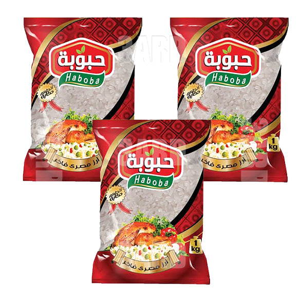 Haboba White Rice 1kg - Pack of 3