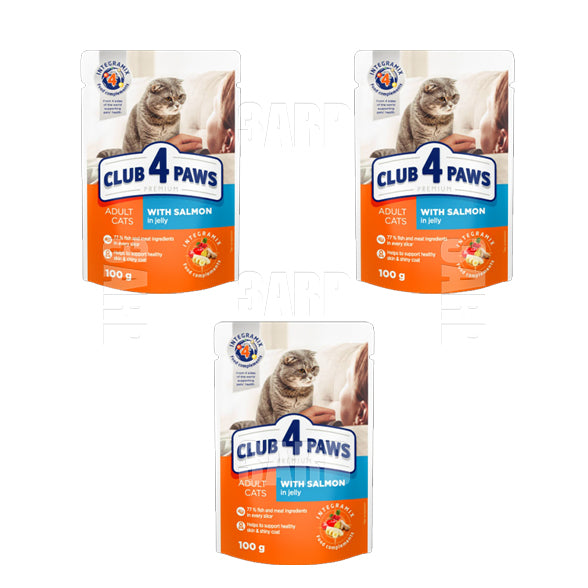 Club 4 Paws Wet Food Cat Adult Salmon 100g - Pack of 3