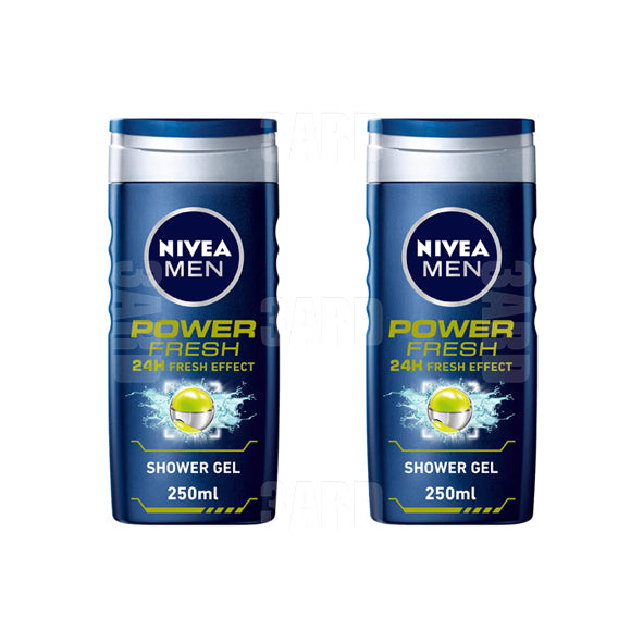 Nivea Shower Gel for Men Power Fresh 250ml - Pack of 2