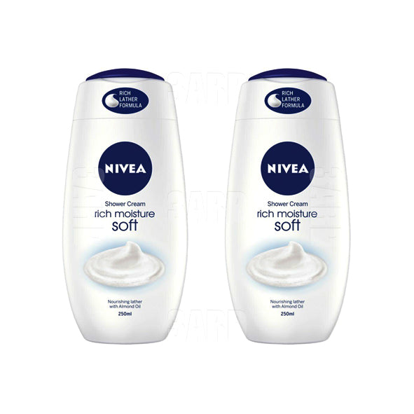 Nivea Shower Gel Creme Soft White250 ml - Pack of 2