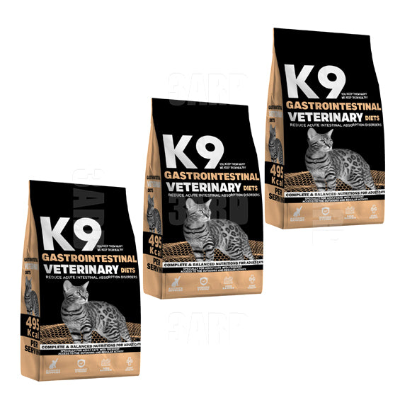 K9 Dry Food Cat Gastrointestinal Veterinary 500g - Pack of 3