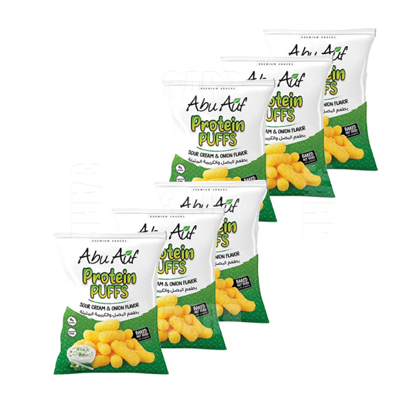 Abu Auf Protein Puffs Onion & Sour Cream 60g - Pack of 6