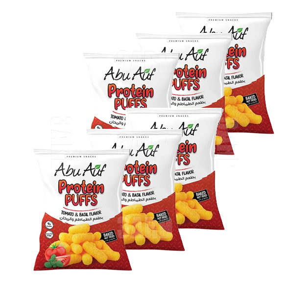 Abu Auf Protein Puffs Tomato & Basil Flavor 60g - Pack of 6