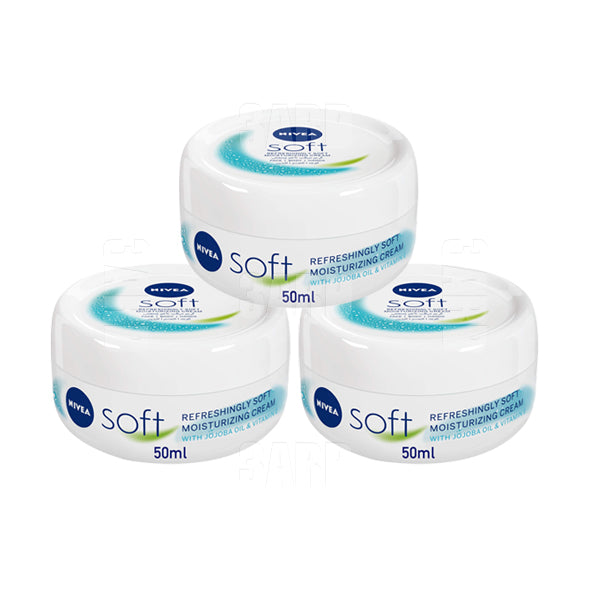 Nivea Soft Cream for Skin 50ml - Pack of 3