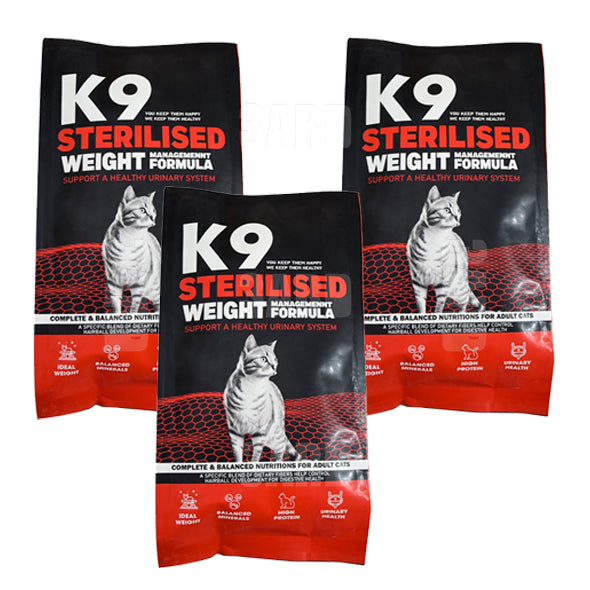 K9 Dry Food Cat Sterilised 500g - Pack of 3