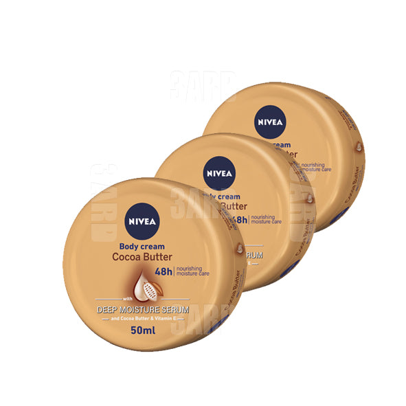 Nivea Soft Cream for Skin Cocoa Butter 50ml - Pack of 3