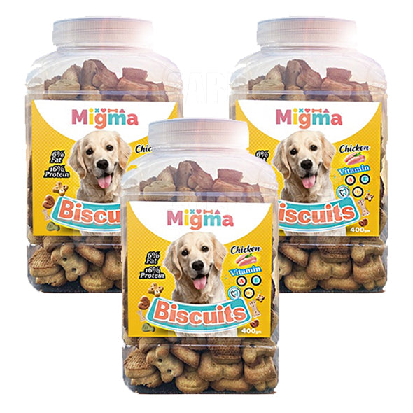 Migma Treats Biscuit Dog Chicken 400g - Pack of 3