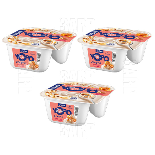 Yopolis Greek Yogurt with Salted Caramel & Almond 145g - Pack of 3