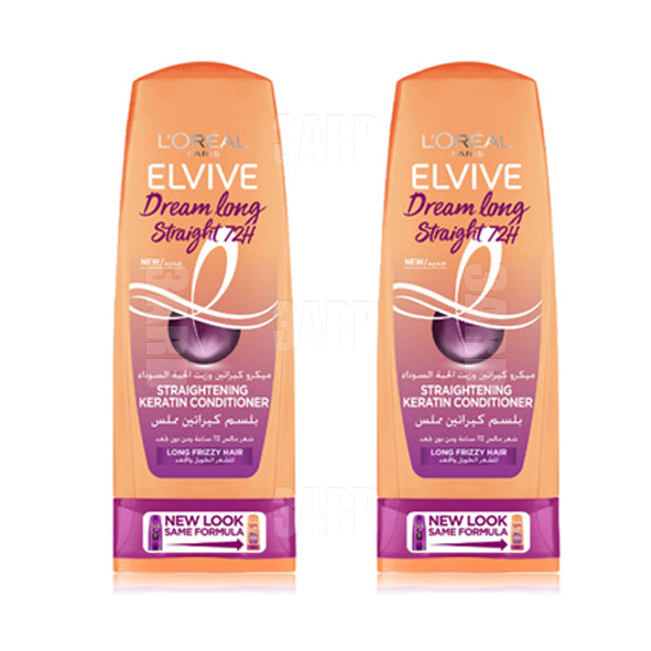 Loreal Elvive Hair Conditioner Dream Long Keratin 400ml - Pack of 2