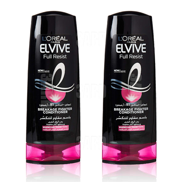 Loreal Elvive Hair Conditioner Full Resist Black 400ml - Pack of 2