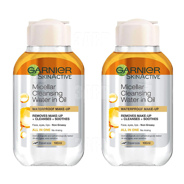 Garnier Micellar Water In Oil Face Cleanser & Daily Make-up Remover 100ml - Pack of 2