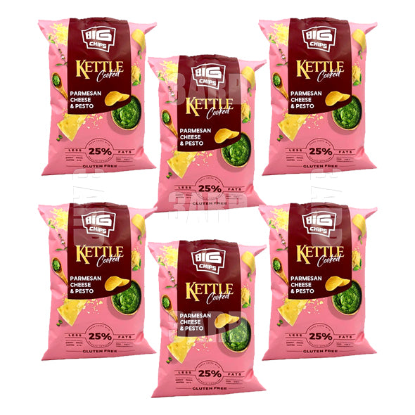 Big Chips Kettle Cooked Parmesan Cheese & Pesto 90g - Pack of 6