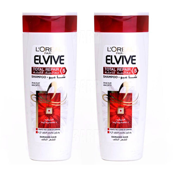 Loreal Elvive Hair Shampoo Total Repair White 400ml - Pack of 2