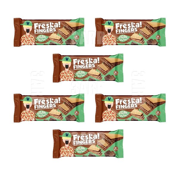 Freska Fingers Chocolate Wafer Vegan 8pcs - Pack of 6