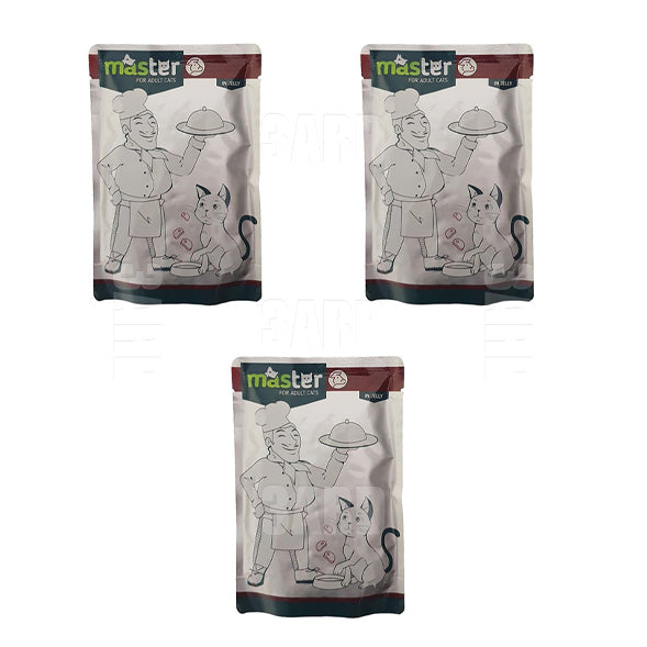 Master Cat Adult Wet Food Meat 80g - Pack of 3