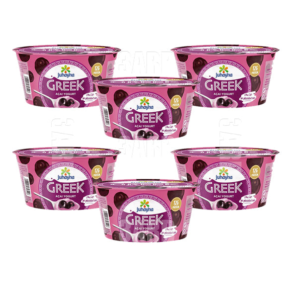 Juhayna Greek Yogurt with Açai 180g - Pack of 6