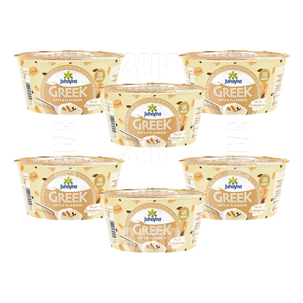 Juhayna Greek Yogurt with Oats & Flaxseeds 180g - Pack of 6