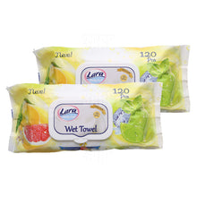 Load image into Gallery viewer, Lara Wipes Yellow Lemon 120pcs - Pack of 2
