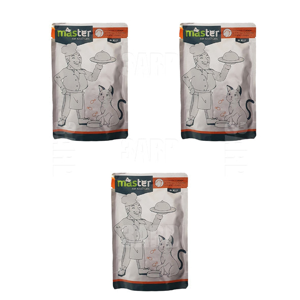 Master Cat Adult Wet Food Poultry 80g - Pack of 3