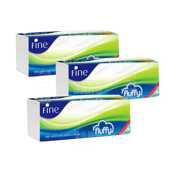 Fine Tissues 500 Tissues - Pack of 3