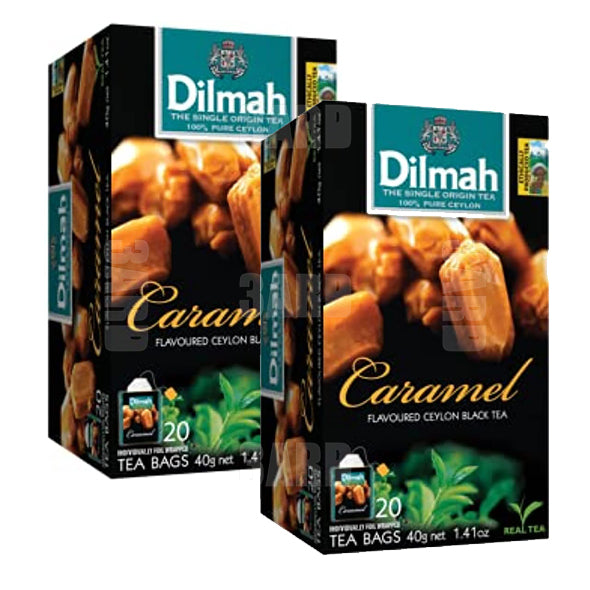 Dilmah Caramel Flavoured Tea 20 Teabags - Pack of 2