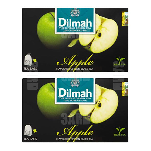 Dilmah Apple Flavoured Tea 20 Teabags - Pack of 2