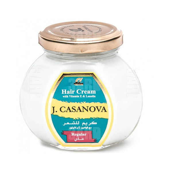 J.Casanova Hair Cream with Vitamin E & Lanolin Regular 150g - Pack of 1