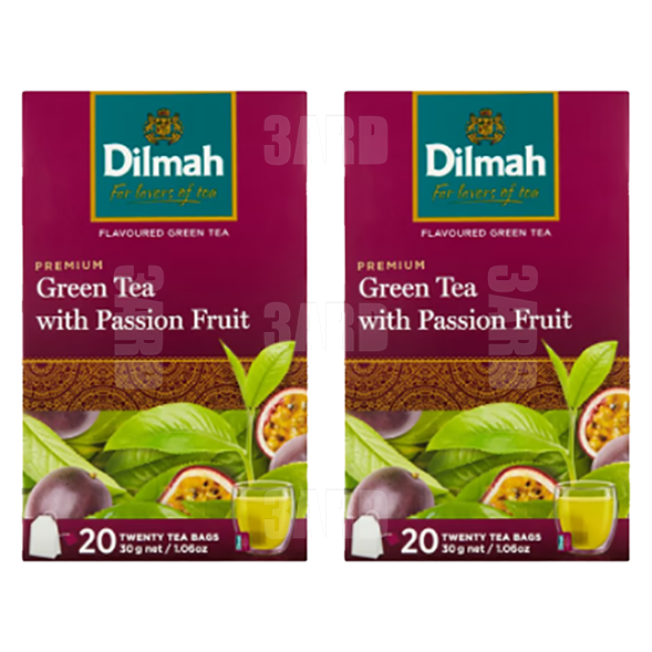 Dilmah Green Tea with Passion Fruit 20 Teabags - Pack of 2