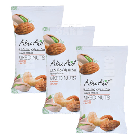 Abu Auf Mixed Roast & Salted Nuts 100g - Pack of 3