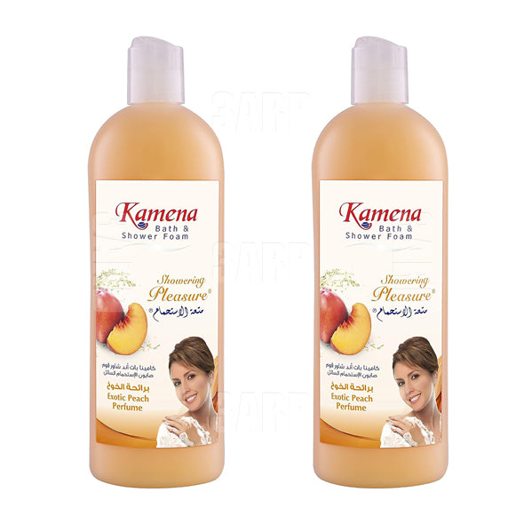 Kamena Bath & Shower Foam Peach 750ml - Pack of 2