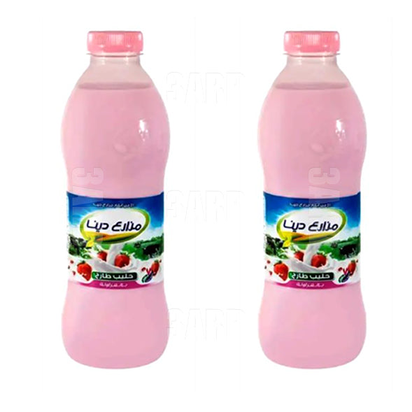 Dina Farms Strawberry Milk 850ml - Pack of 2