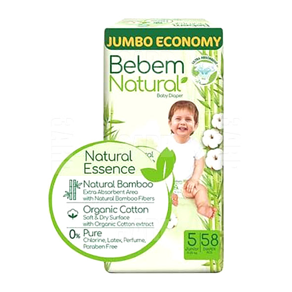 Bebem Size 5 Junior 58 pcs - Pack of 1