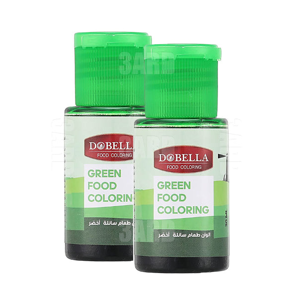 دوبيلا الوان طعام سائلة اخضر ۳۰مل - ۲ عبوة