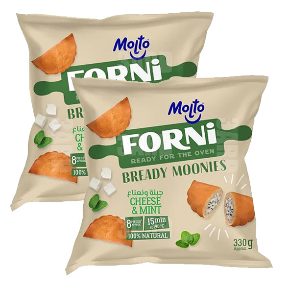 Molto Forni Bready Moonies with Cheese & Mint 8 Pcs - Pack of 2