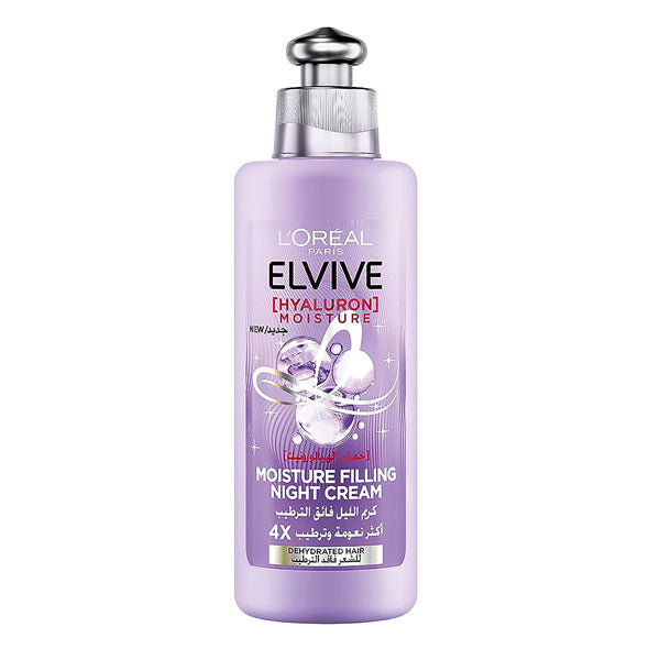 Loreal Elvive Hair Cream Hyaluron Moisture Filling Night 200ml - Pack of 1