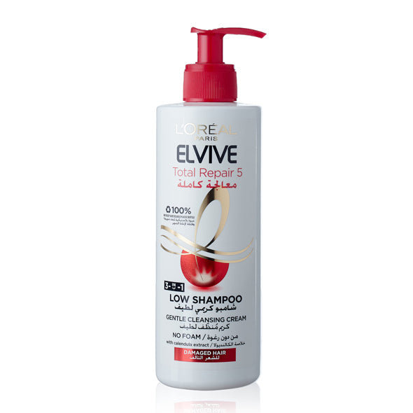 Loreal Elvive Low Shampoo Total Repair 5 White 400ml - Pack of 1