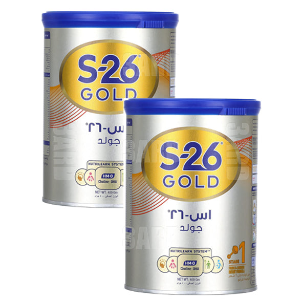 S-26 Pro Gold Milk Formula Stage 1 400g- Pack of 2