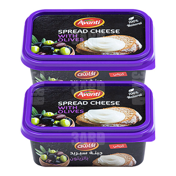 Avanti Spread Cheese with Olives 240gm - Pack of 2