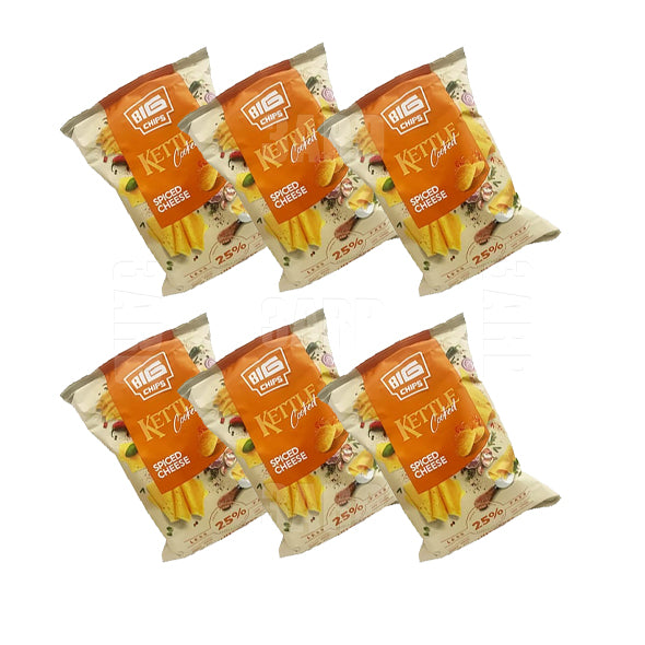 Big Chips Kettle Cooked Spiced Cheese 80gm - Pack of 6
