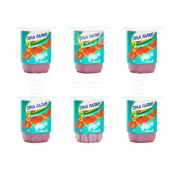Dina Farms Yogurt with Strawberry 105g - Pack of 6