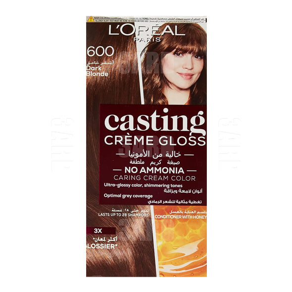 Loreal Paris Casting Creme Haircolor Ammonia Free 600 Dark Blonde - Pack of 1