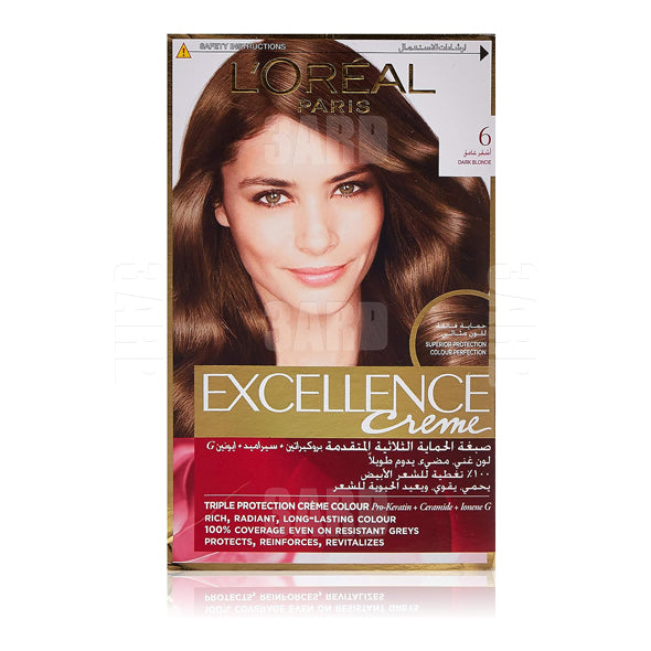 Loreal Paris Excellence Creme Haircolor 6 Dark Blonde - Pack of 1