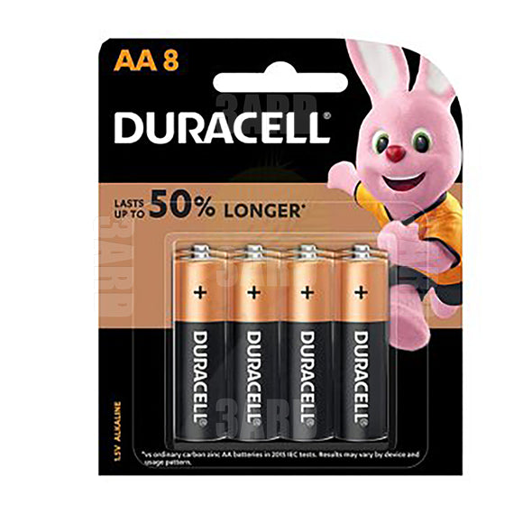 Duracell Type AA Alkaline Batteries 8 pcs - Pack of 1