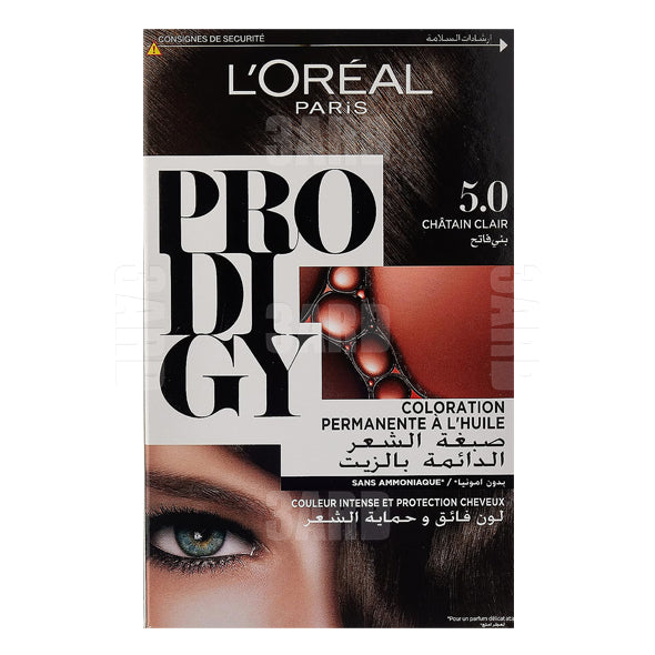 Loreal Paris Prodigy Oil Creme Haircolor Ammonia Free 5 Chestnut - Pack of 1