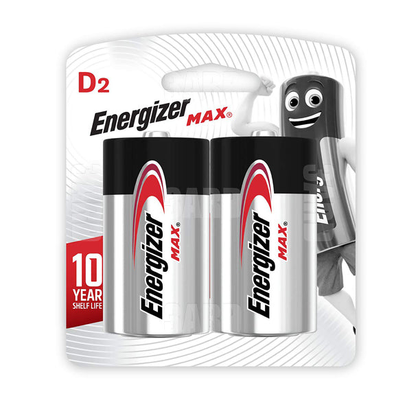 Energizer D Max Alkaline Batteries 2 pcs - Pack of 1