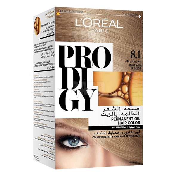 Loreal Paris Prodigy Oil Creme Haircolor Ammonia Free 8.1 Diamond Light Ash Blonde - Pack of 1